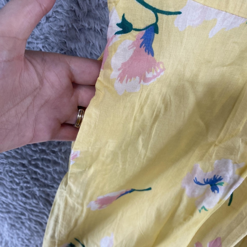 ModCloth X Emilyandfin Dress Womens 3X Yellow Babydoll Floral Fit Flare Midi - Picture 10 of 16